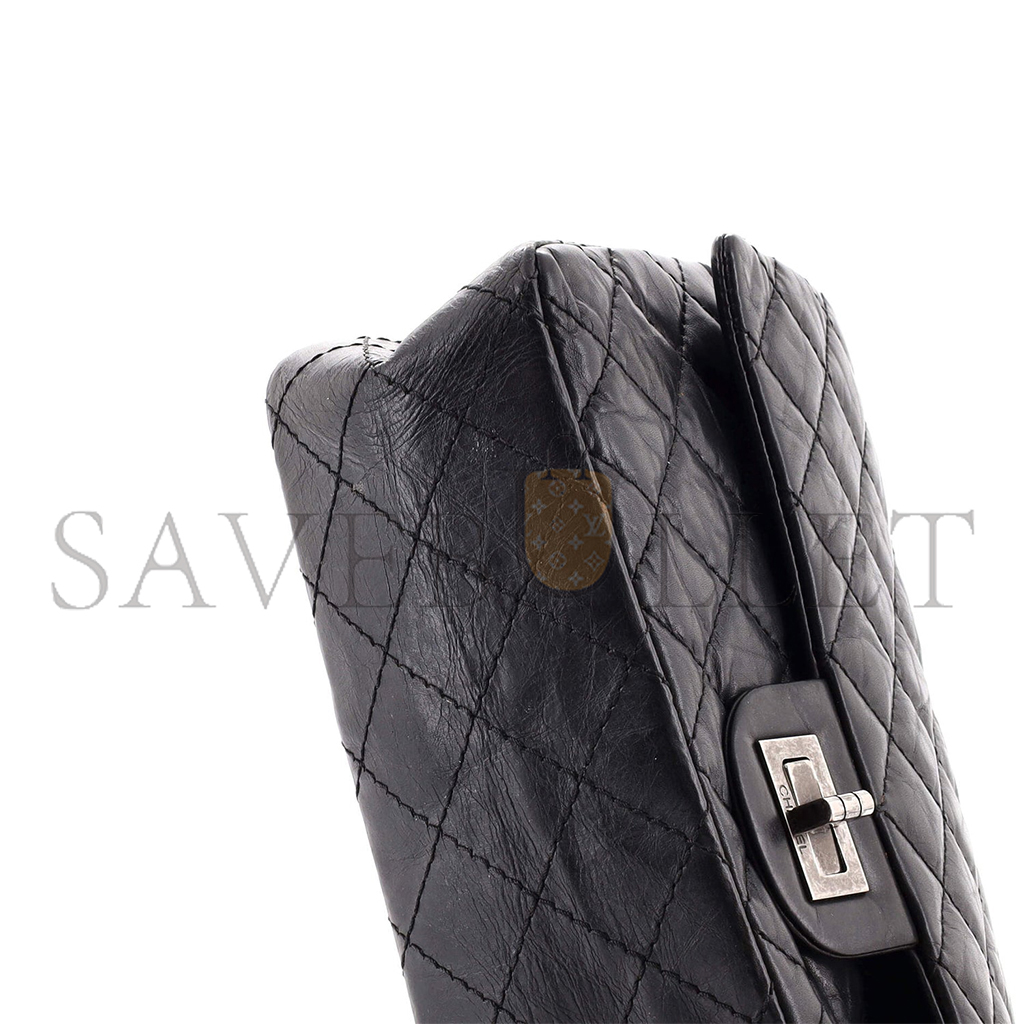 Ch*el master aged calfskin quilted 2.55 reissue 226 flap grey (28*19.5*7.5cm)